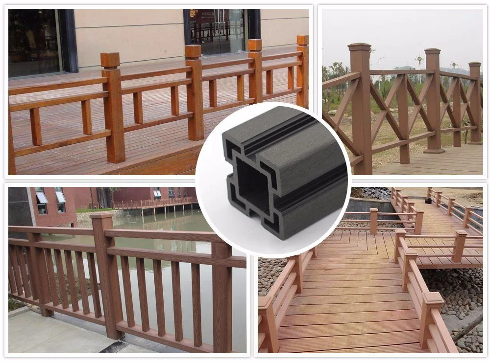 Ecotechwood Railing Outdoor Wood Plastic Stair Railing Design WPC Handrail Balustrade Price