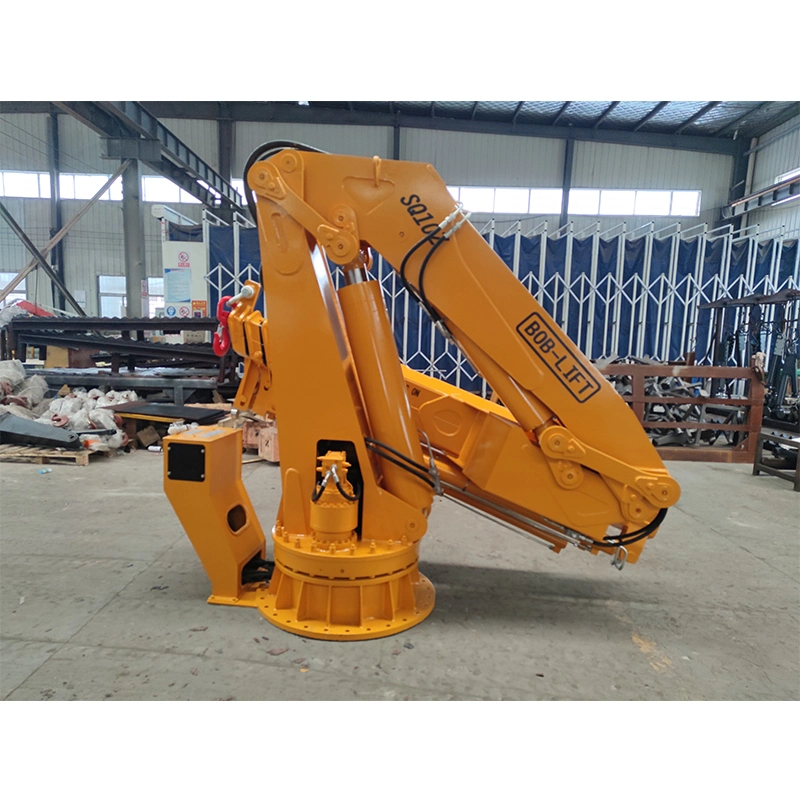 Marine Deck 10ton Hydraulic Arm Cargo Ship Vessel Pedestal Crane