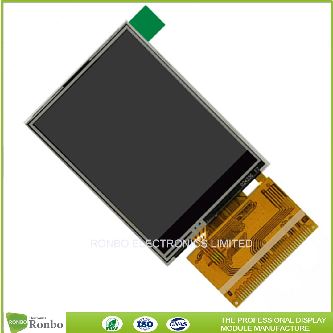 Ecrã LCD TFT LCD táctil resistivo personalizado de 2.4 polegadas QVGA 240 * 320 MCU de 16 bits Interface