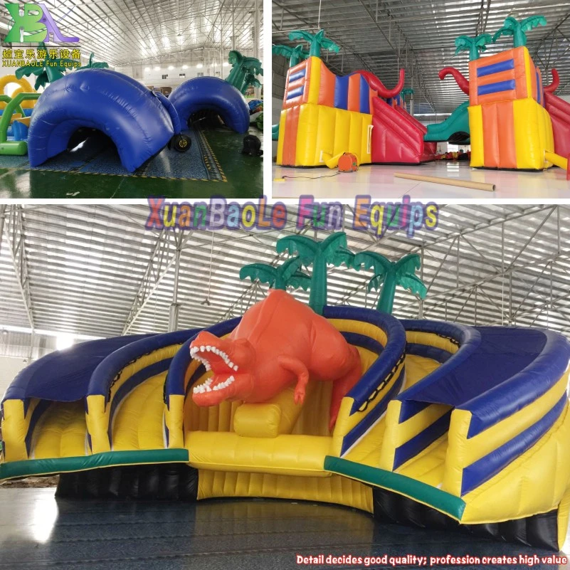 Gigante Dinosaur tema Inflatable agua Slide Pool Jurassic Inflatable Amusement Parque