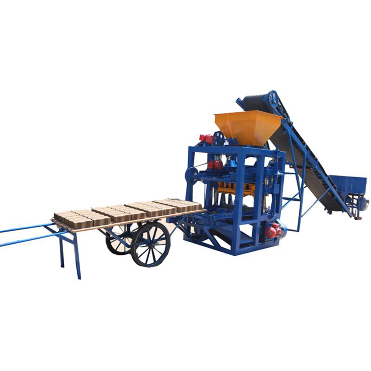 Qt4-24b Clay Concrete Automatic Low Cost Interlocking Construction Hollow Paver Fly Ash Block Production Line