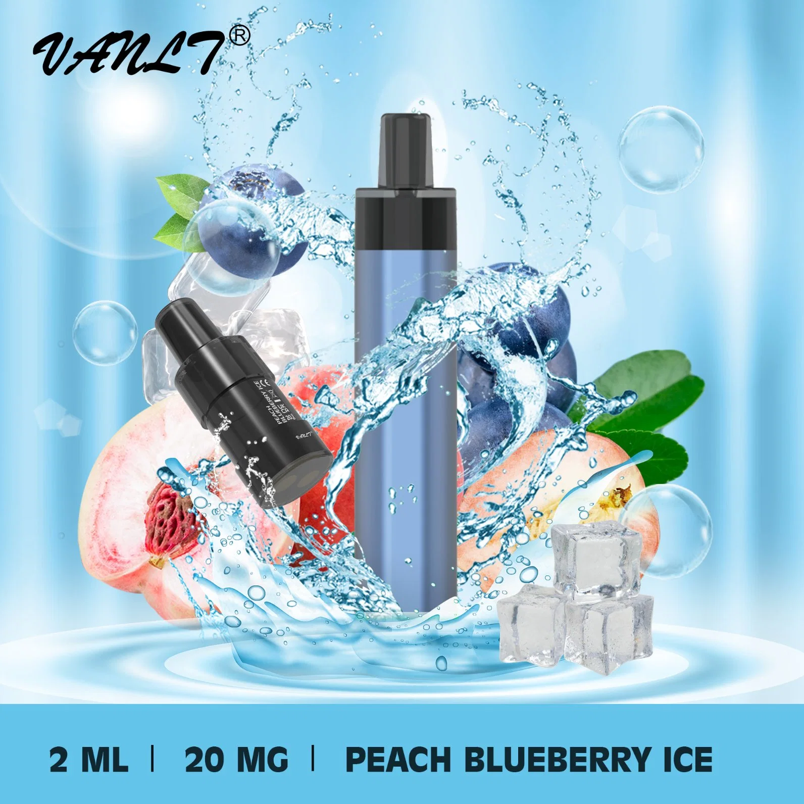 Vanlt Pod Kits 2ml Disposable/Chargeable Electronic Cigarette 20 Flavors Mini Disposable/Chargeable Vape Pen