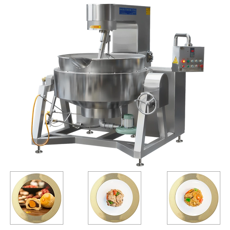 China Big Industrial Commercial Automatic Multi Planetary Tilting Curry Chili Bean Paste Mixing Making Electric Gas Steam Mushroom Soy Sauce Cooking Equipment