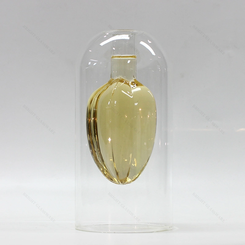 Free Sample Light Luxury Double Layer Borosilicate Glass Diffuser Bottle