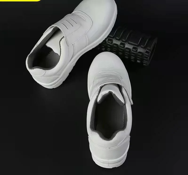 Leather Upper Steel Plastic Toe Cleanroom ESD Antistatic Safety Shoes for Working