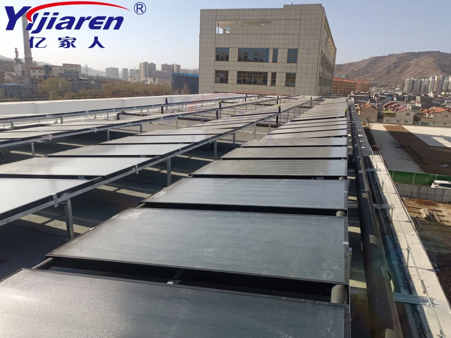 Customized Flat Panel Solar Water Heater for Hotel Factory Hot Water Using