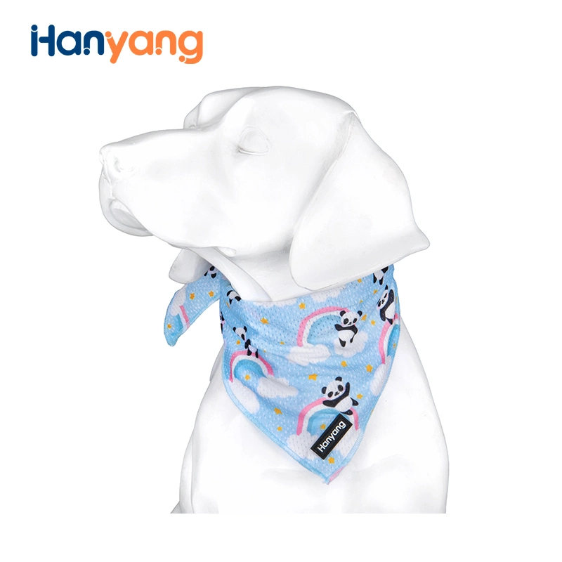 New Released OEM Sublimation Polyester Cooling Padded Pet Dog Bandannas Pet Accessories for Puppy Pets