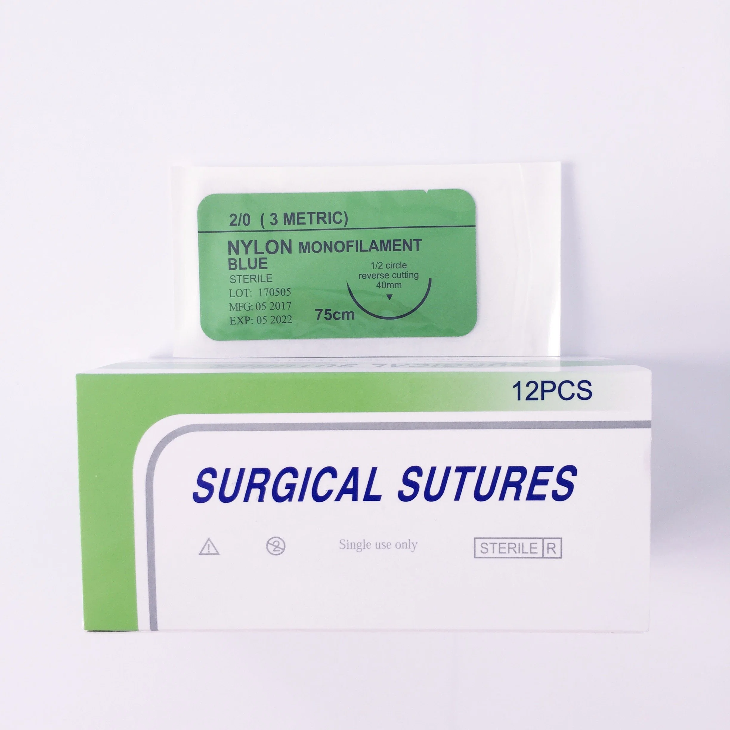 Medical Supply Disposable Non Absorbable Surgical Suture Nylon Monofilament