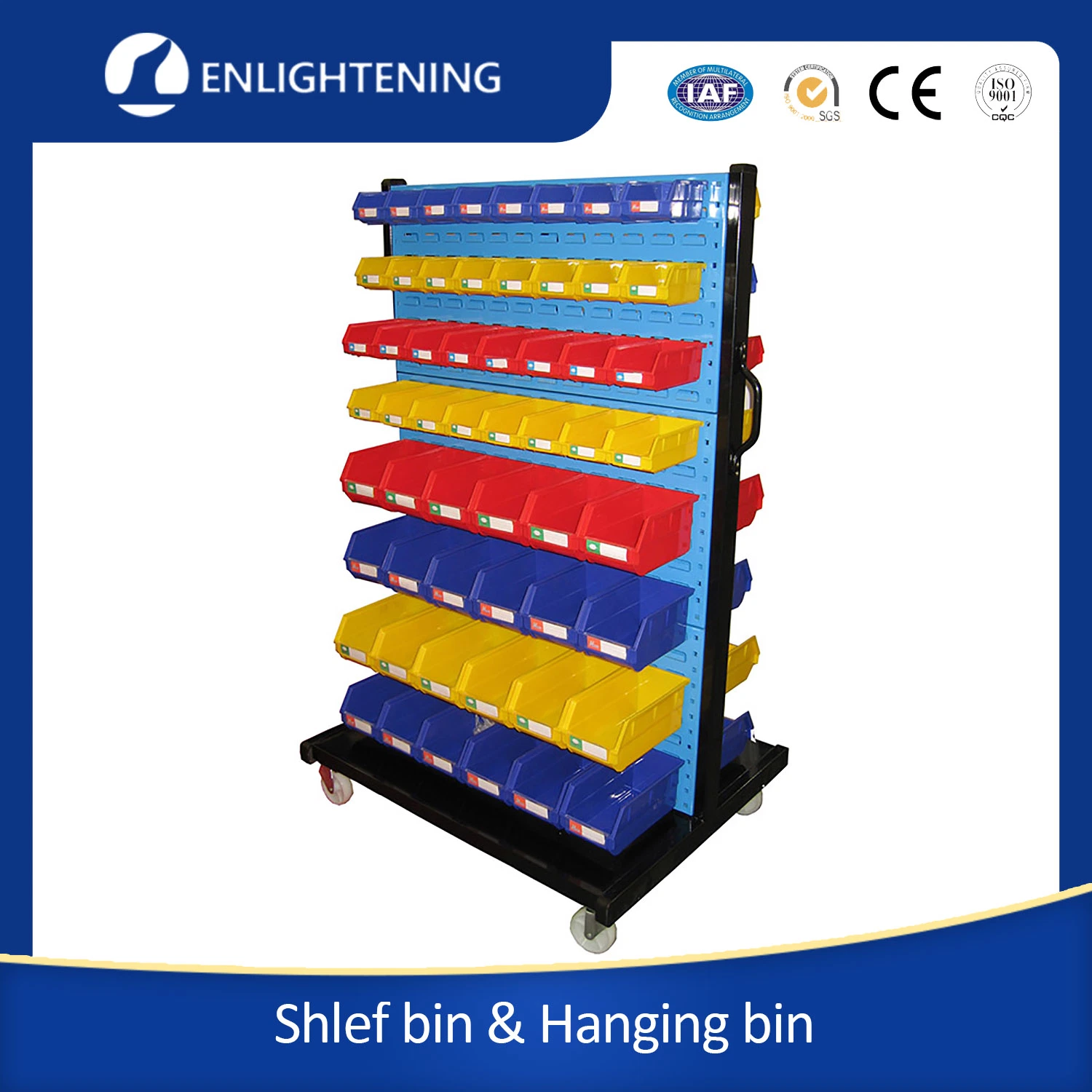 Food Grade Plastic Louvered Panel with Hang Storage Bin for Workbench Storage