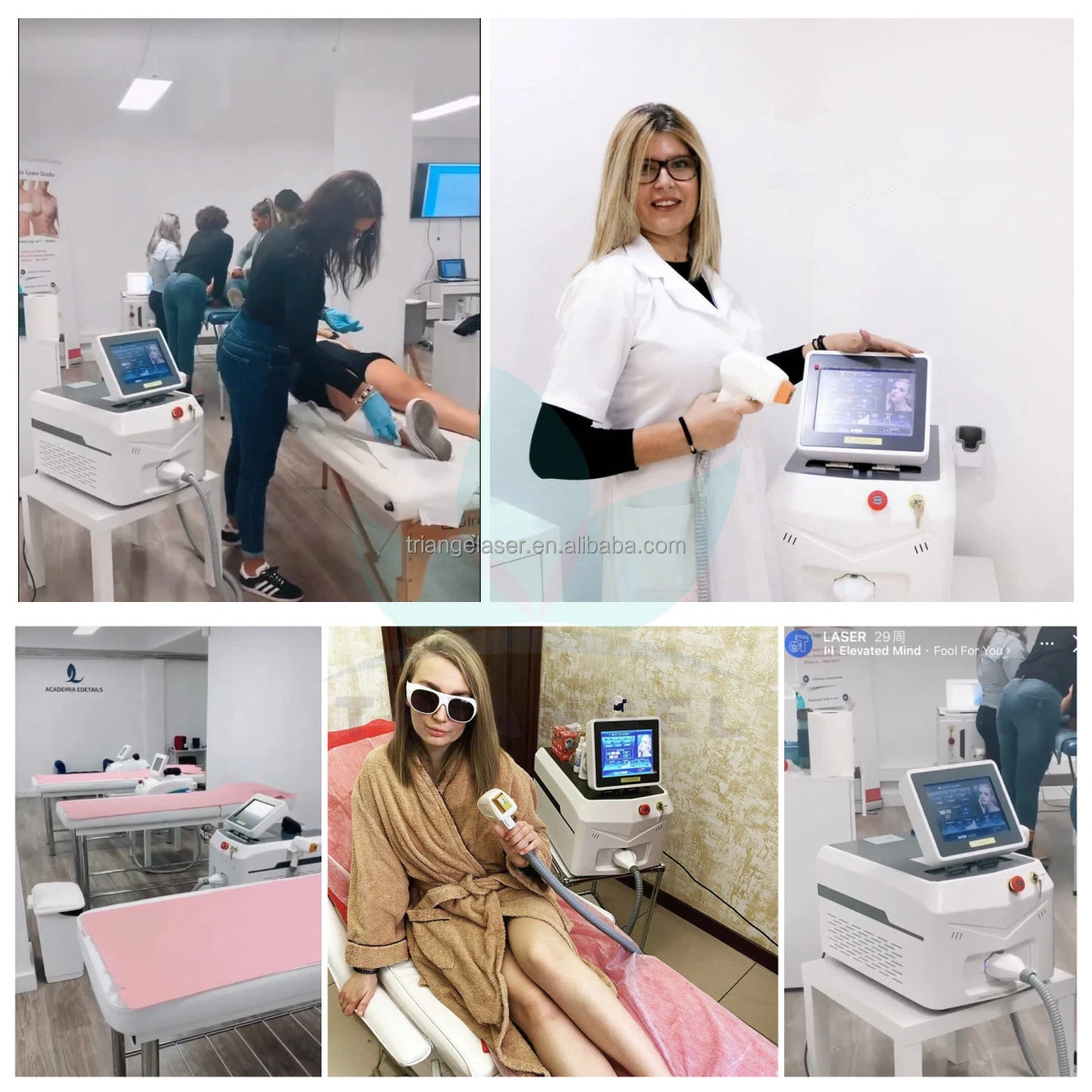 808nm Triple onde diode laser permanent enlèvement cheveux équipement de beauté