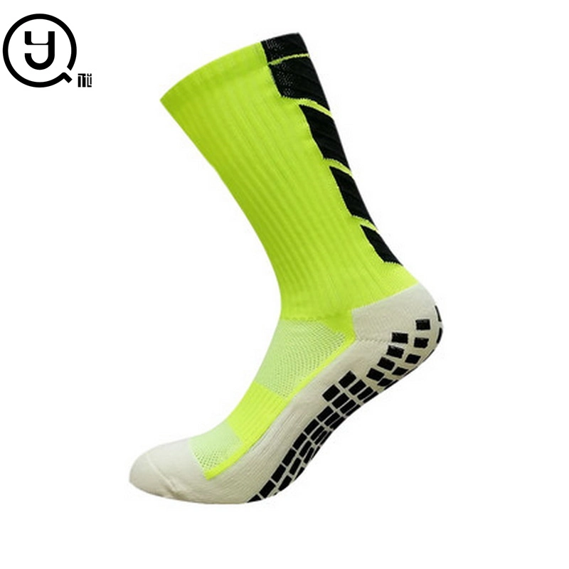 New Design Polyester/Cotton Custom Non Slip Football Socks / Custom Logo Soccer Socks