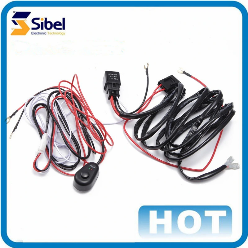 LED Work Light Relay Wire Harness Loom Fuse Switch 2.5 Meter Cable Suit for Connect LED Work Lights/Bar Light 12V 40A