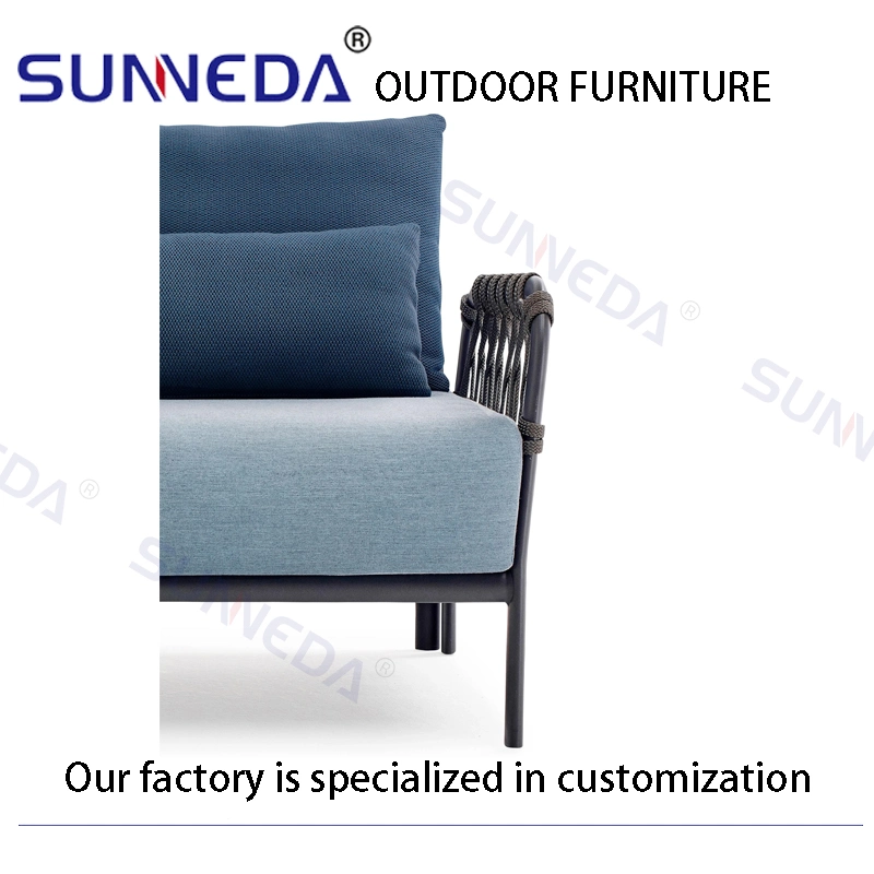 Leisure Hotel Patio Outdoor Aluminum Upholstery Sofa Furniture