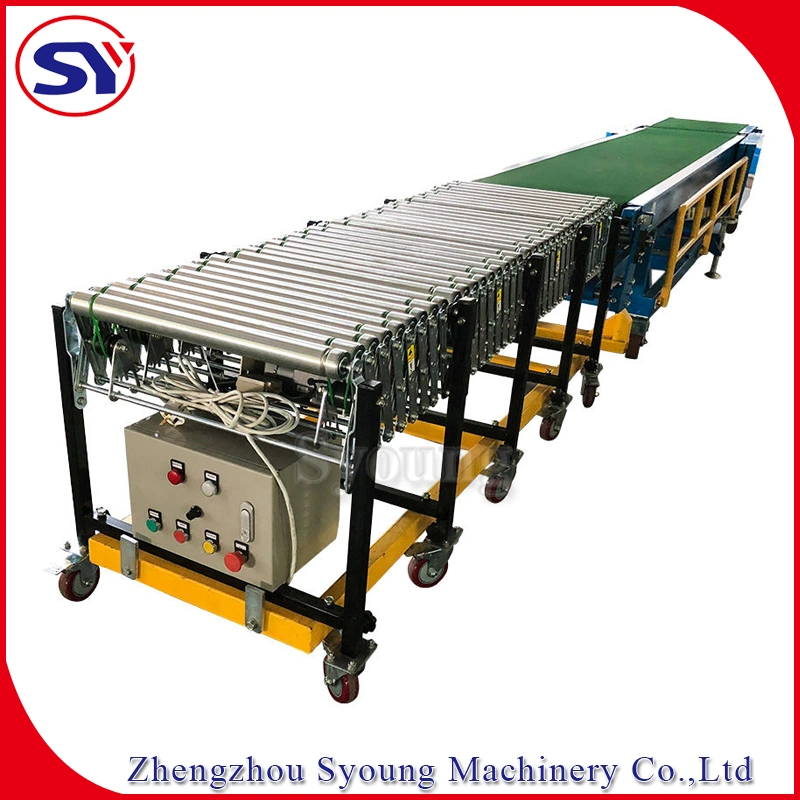 Mobile Flexible Belt Conveyor Telescopic Conveyer Combined for Container Truck Warehouse Loading Unloading