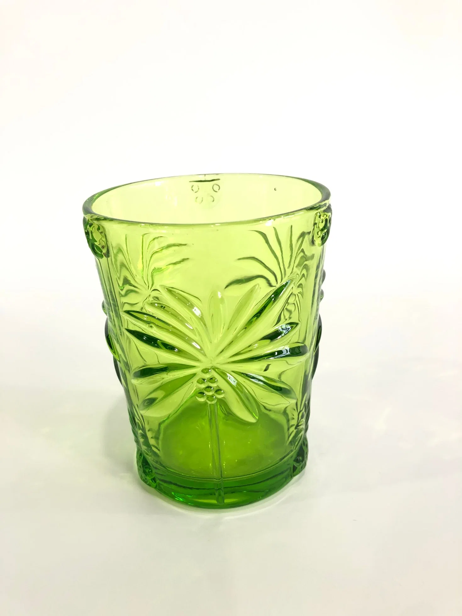 Planta verde Color de gafas de refrescos Drinkware decoración de bodas vajilla