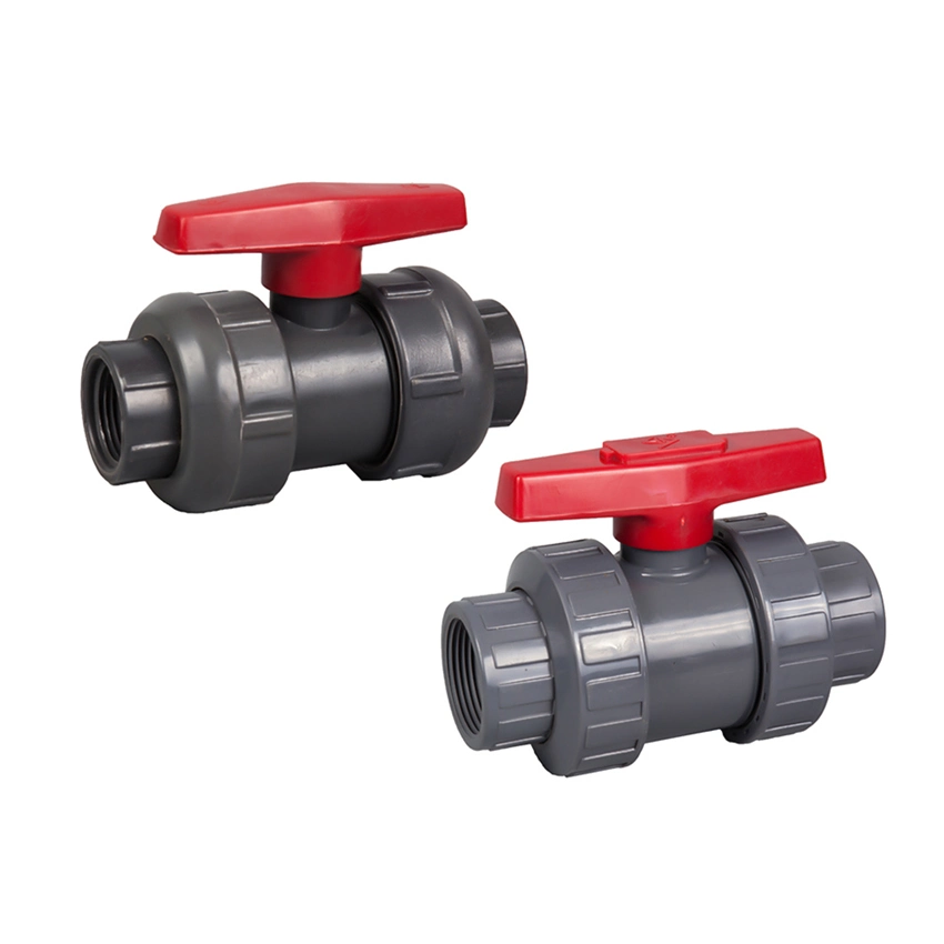 PVC CPVC UPVC PPR PVDF Pph Plastic Industrial Union Threaded Ball Valve