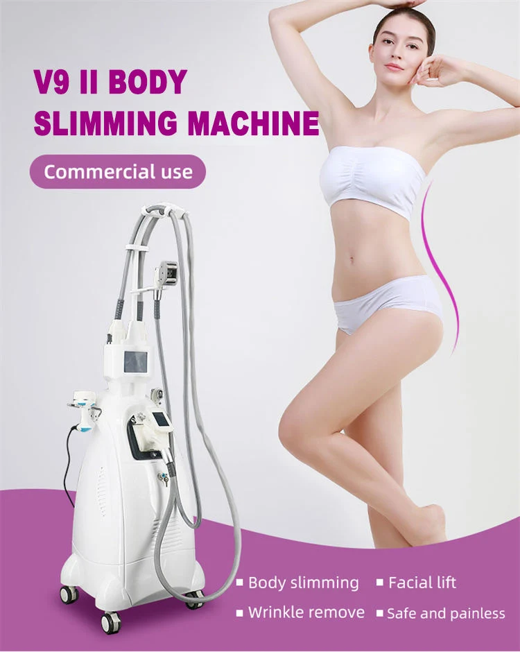 Rodillo de RF de cuerpo de masaje adelgazante 80K la cavitación La cavitación V9 de la máquina de belleza