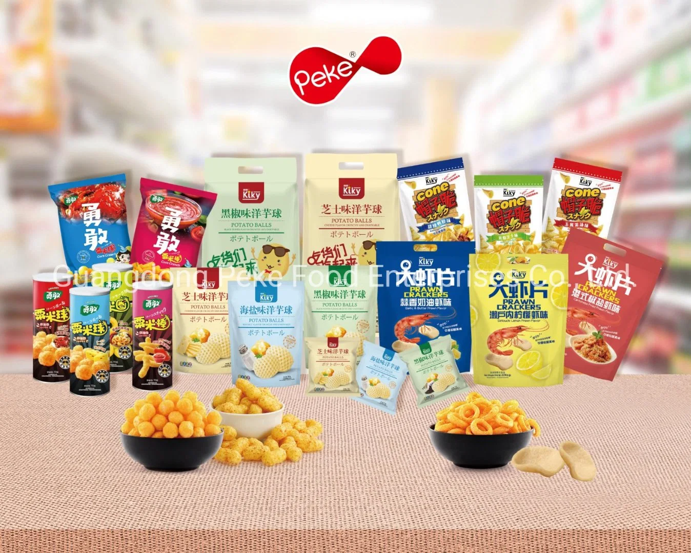 100 g PKE famoso batatas fritas de batata fritas marca Tortilla Milho chips alimentos enlatados Pipocas papagados alimentos snacks com Halal (APROVADO PELA ISO/HACCP/BRC/FDA)