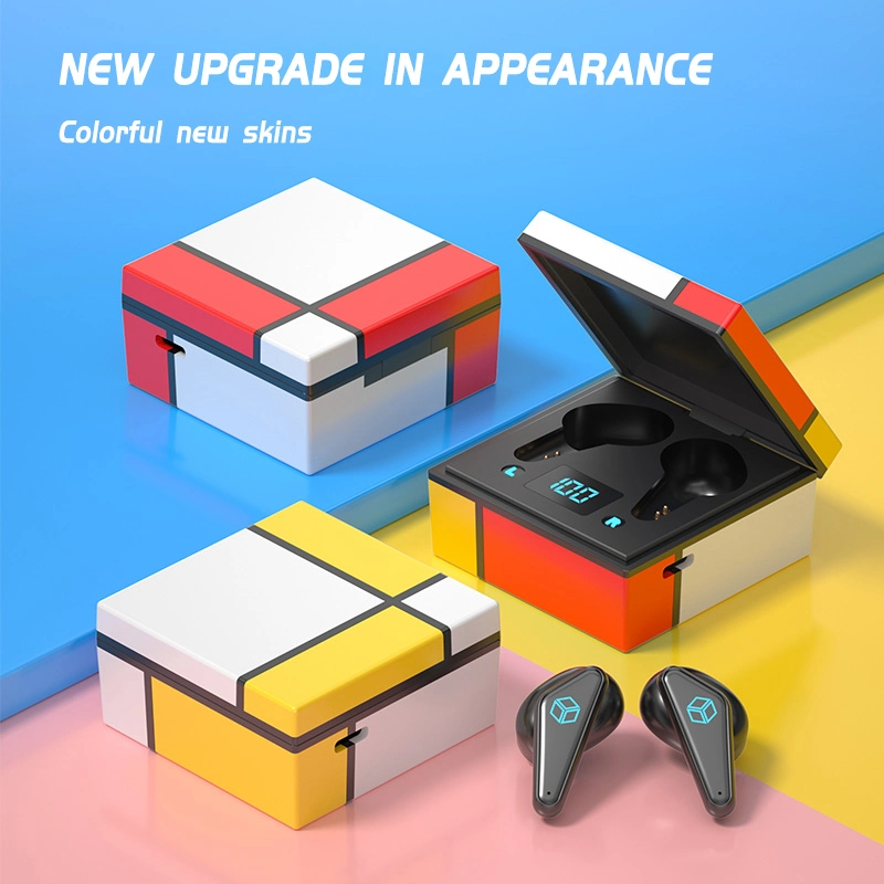 New Earphone Magic Cube Low Latency Gaming Earbuds Wireless Headphone Noise Reduction Headset with Charger Box