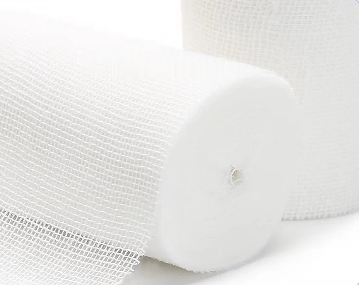 High Quality Cheap Price Fabric Sterile Gauze Folding 100%Cotton Absorbent Gauze Bandage Roll CE