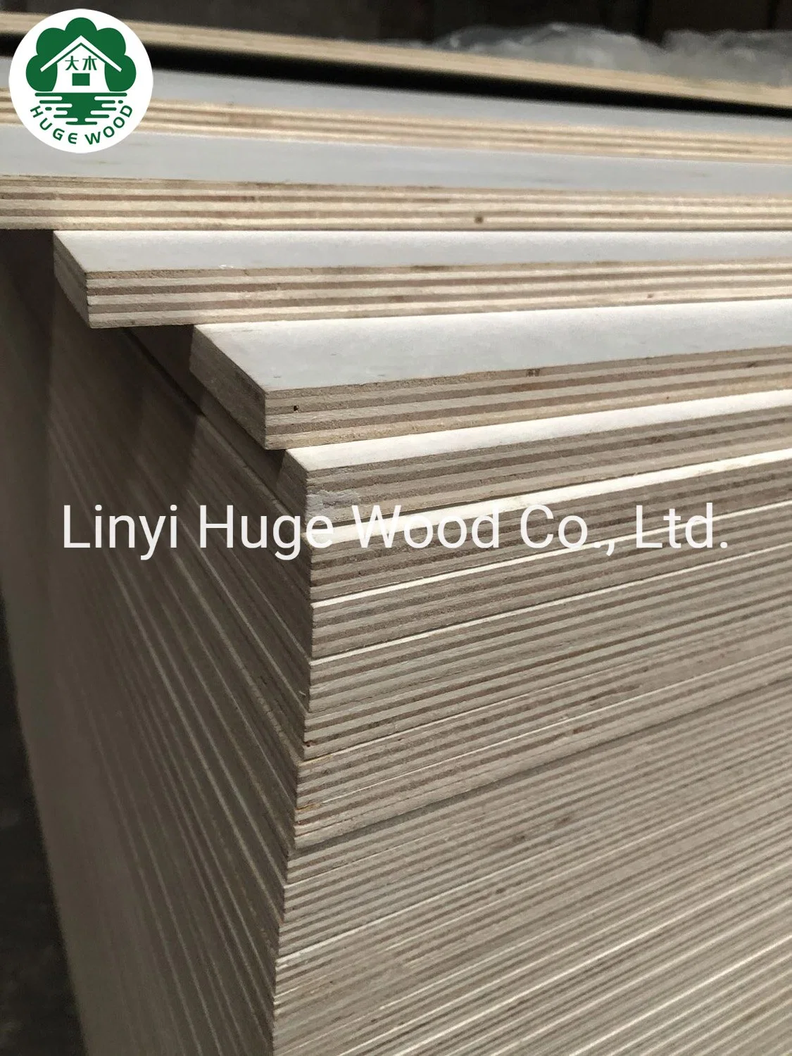 Plywood Sheet Price/18mm Melamine Plywood off-Warm/Wood-Grain Color with E1 Glue Building Material