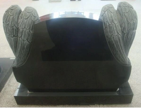 Natural Stone Black Granite Tombstone Monument SF-001 for Cremetery Garden