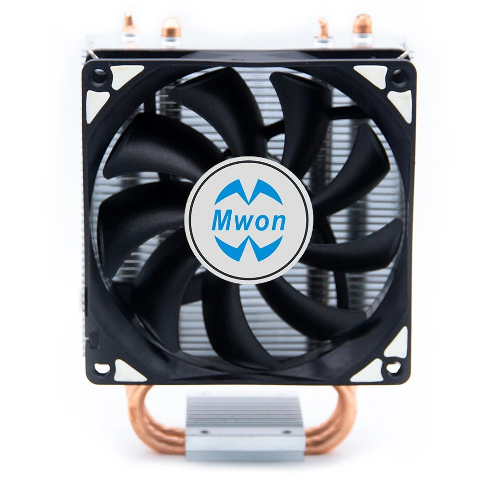 Mwon Cooler Copper Aluminum 2-Heat Pipe of Air Cooled CPU Cooler for Computer Equipment