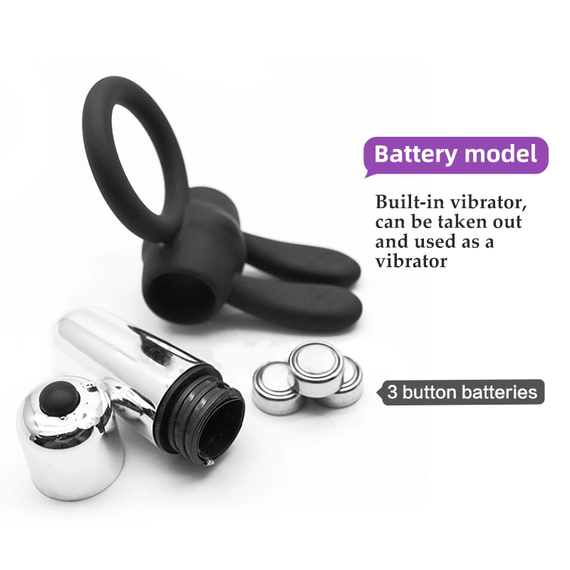 Soft Silicone Rabbit Delay Penis Ring 10 Frequencies Modes Testicle Clitoris Cock Rings Vibrator