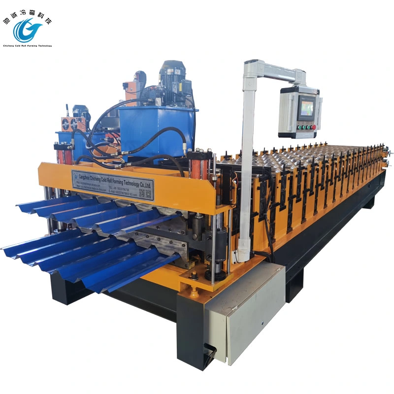 Export Standard Double Layer Trapezoidal Roof Profile Sheet Cold Rolling Machine