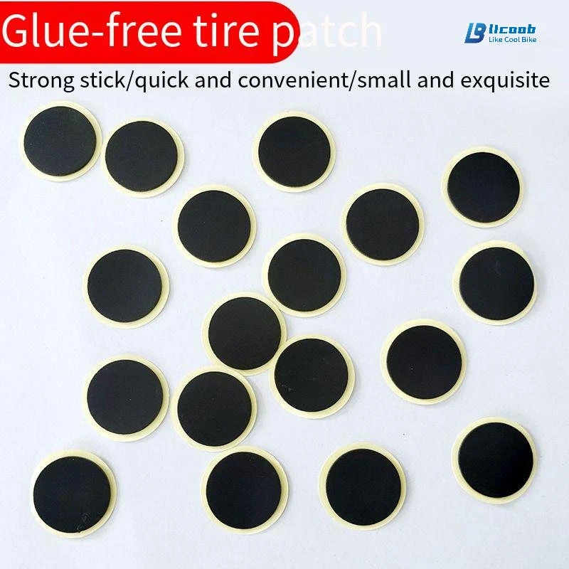 Bicycle Round Foam Non-Glue Tyre Patch Cold Rubber Patch Mountain Bike Road Car Tyre Skid Bar Portable