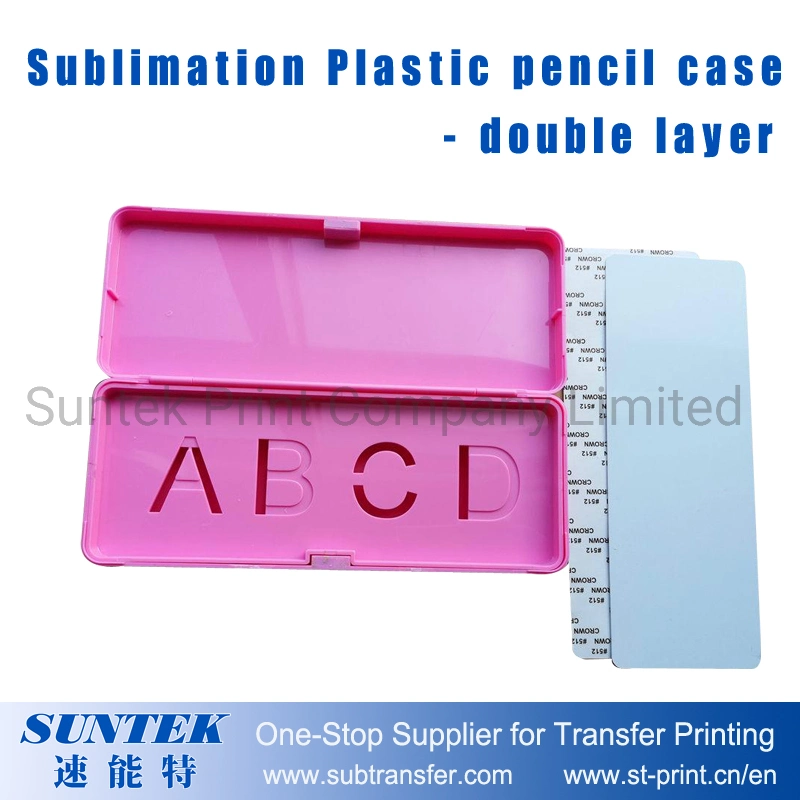 Caixa de lápis de plástico para a sublimação- Camada Dupla
