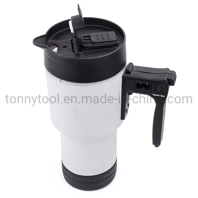 Plastic Car Kettle 750ml Car Heating Travel Cup Mug Car Coffee Cup Warmer with DC 12V Charger