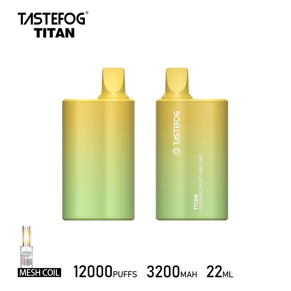 Tastefog Titan Super Crystal 12000 Puffs perdido desechable VAPE Bar E-CIG 12K Puff