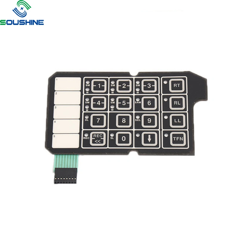 OEM Custom LED Waterproof Button Tact Key Membrane Button Embossing Membrane Switch Machine