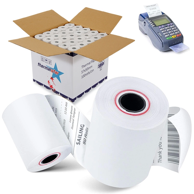 Pure White Premium POS Paper Rolls Thermal Receipt Paper 80X80mm 57X50mm Cash Register Roll Thermal Paper