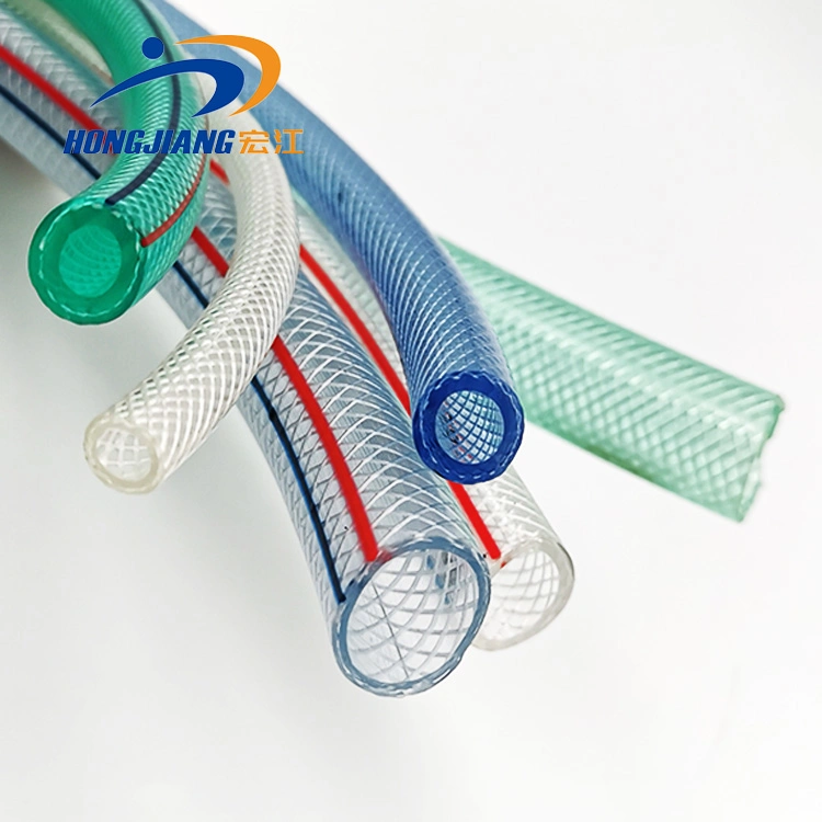 Flexible PVC Clear Fiber Hose 1/4inch 3/8inch 3/4inch 1inch Transparent PVC Fiber Braided Reinforced Water Hose 6mm 8mm 8.5mm 9mm 10mm 19mm 25mm