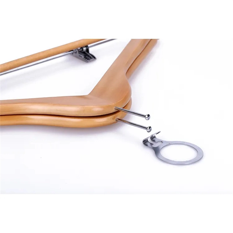 Hotel Hanger with Anti-Theft Ring Wooden Hanger