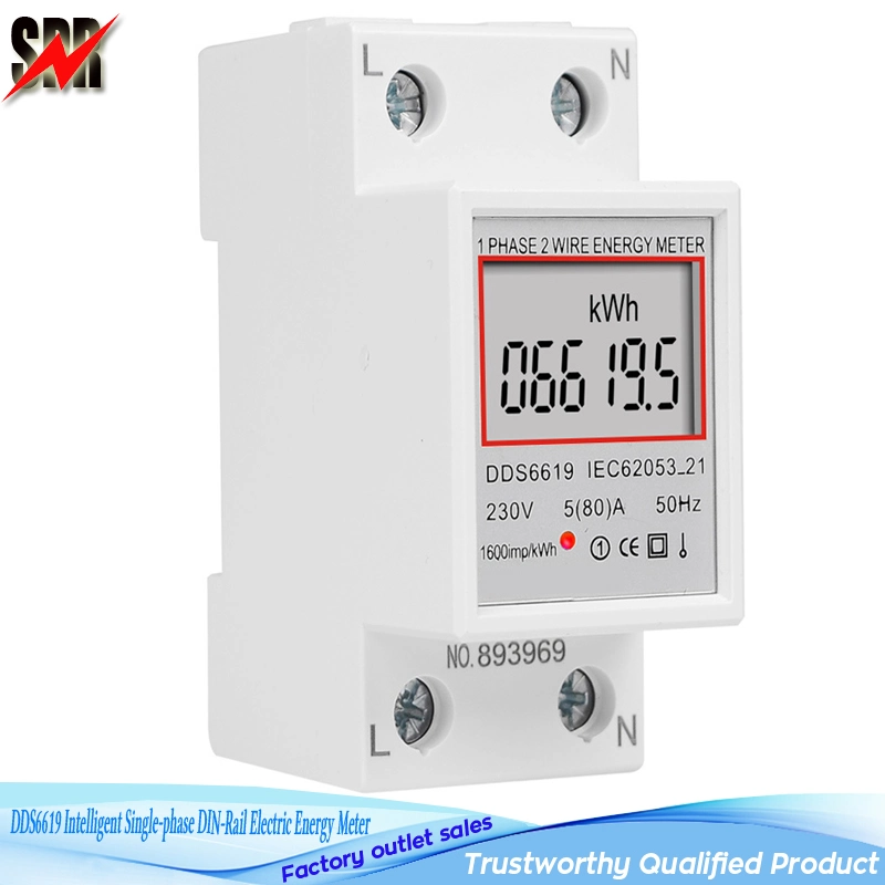 Dds6619 Intelligent Single-Phase DIN-Rail Electric Energy Meter