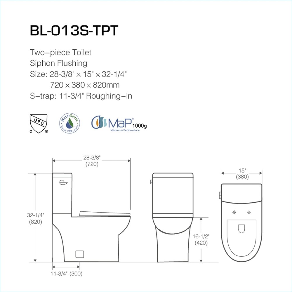 High quality/High cost performance Two Piece Porcelain Flushing Lower Price Project Toilet