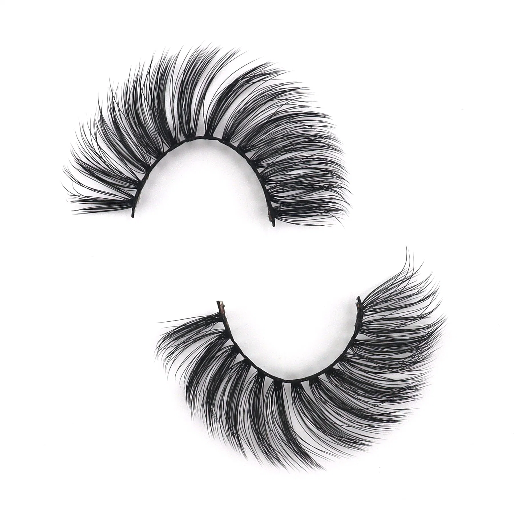 Pestañas de forma de ala etiqueta privada Fake Lashes 3D Mink Real Falsos pestañas