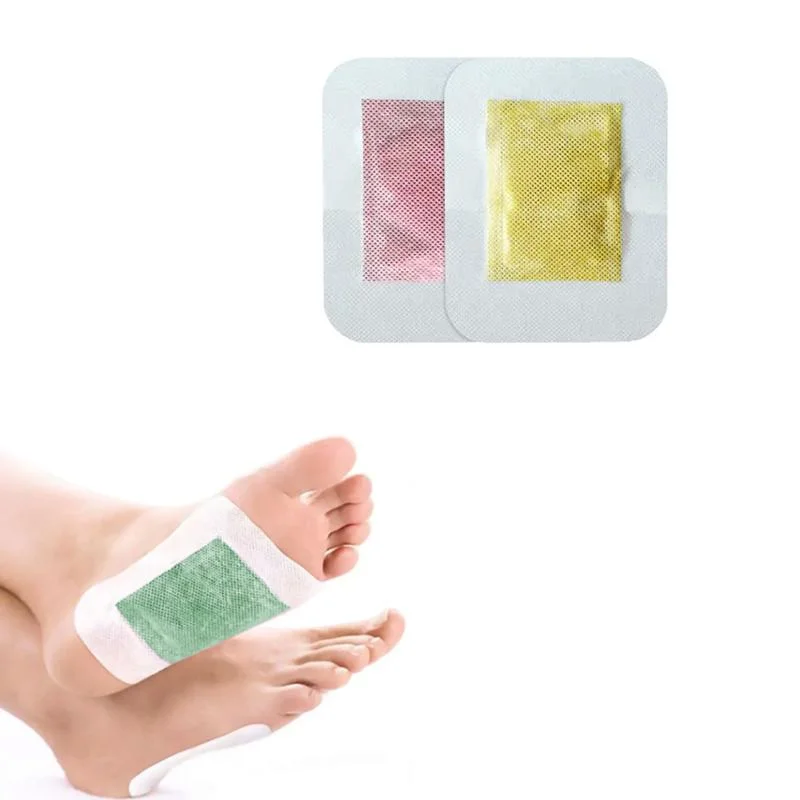 Hot produit gratuit échantillon de vinaigre de bambou Detox pieds patches bambou Étiquette de pied de détox de vinaigre