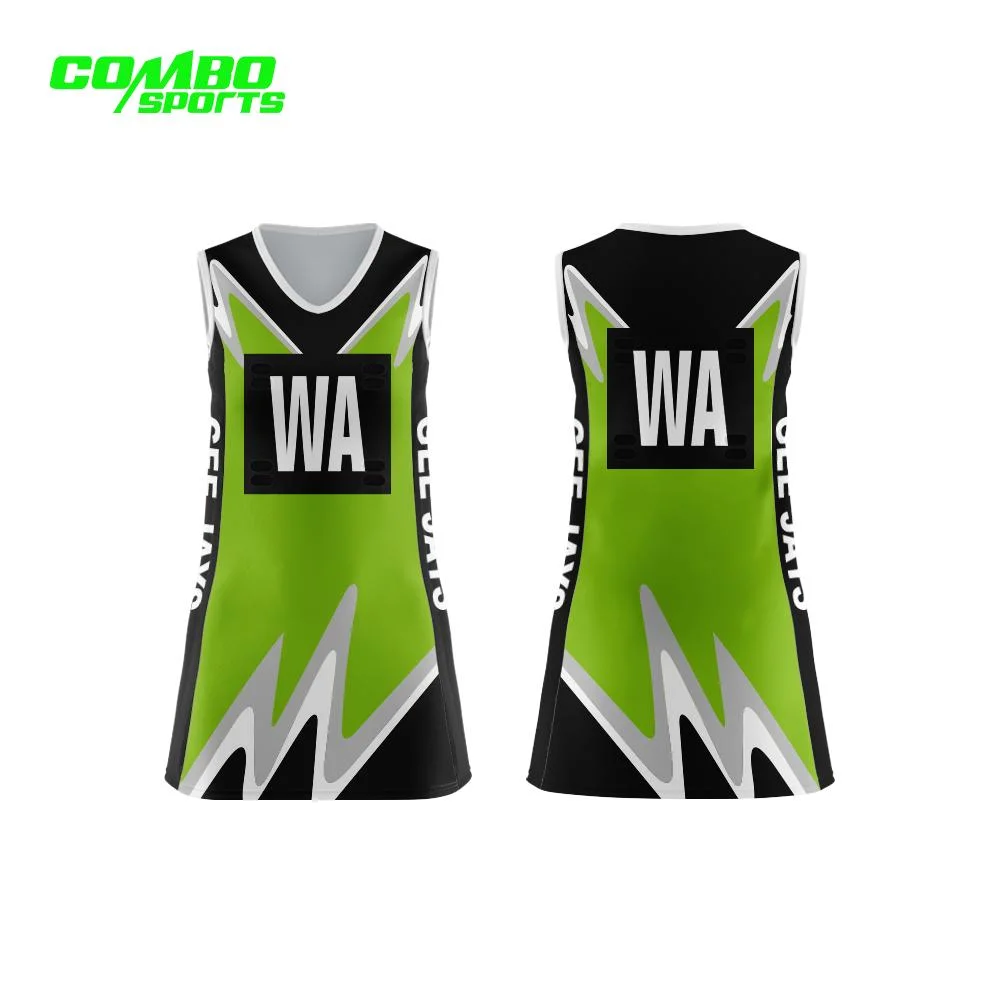 Customized Team Womens Blue Basketball Uniform/Netball Dress