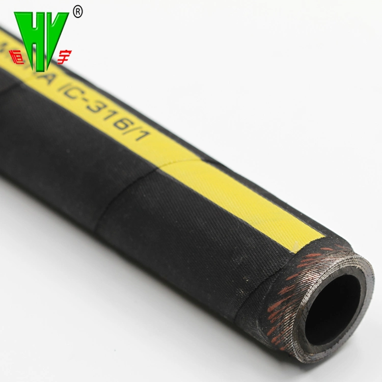 High Press DIN En 856 4sh Spiral Cable Wrap Rubber Pipes Fire Resistant Hydraulic Rubber Hoses