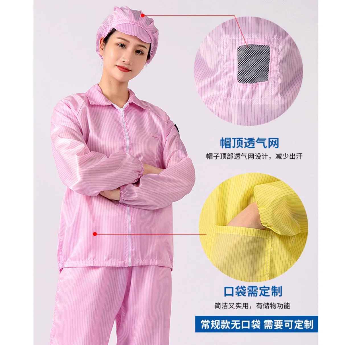 Grids/Stripe Anti-Static Work Suit ESD Suit