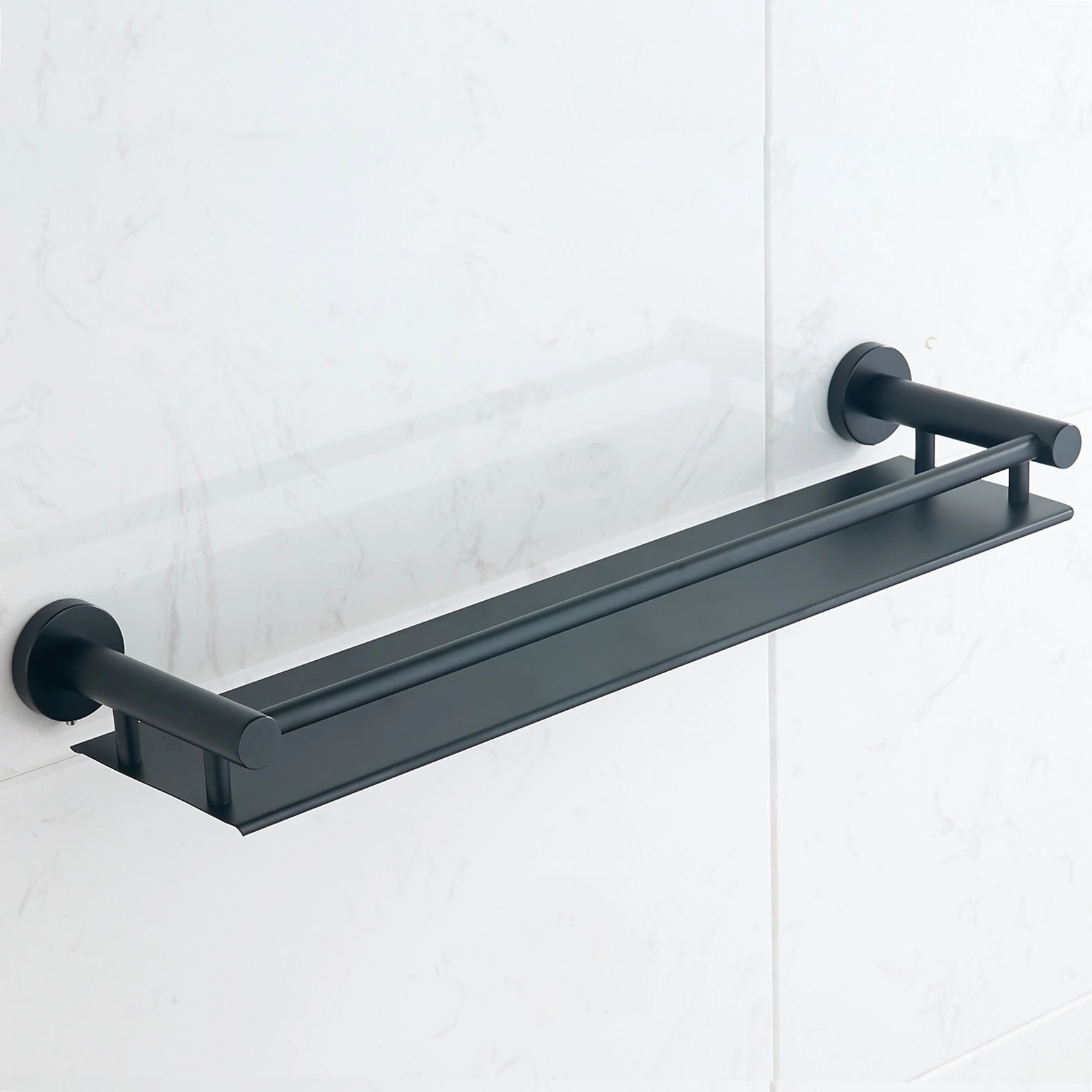 Black 304 Stainless Steel Hotel Shower Storage Wall Mounted Bathroom Shower Shelf