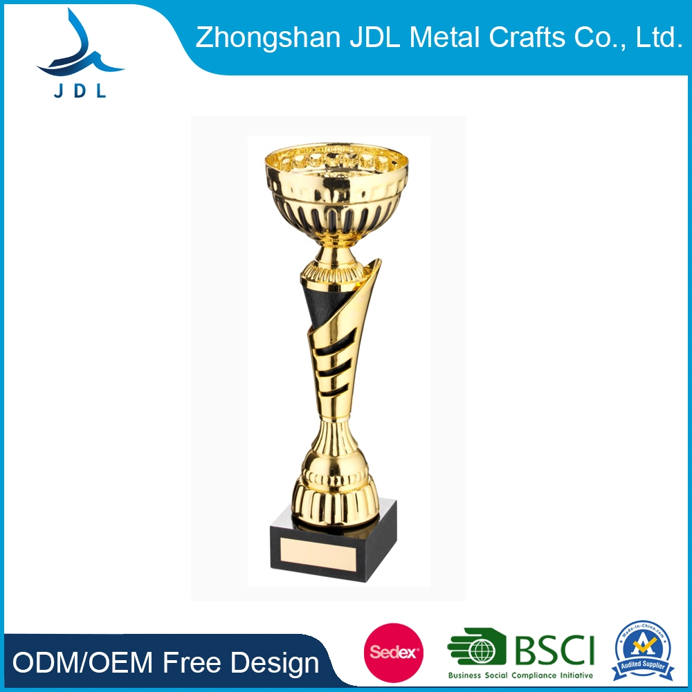 2021 New Arrival Custom Gold Plated Aluminum Material Special Award Cup Trophy as Decoration