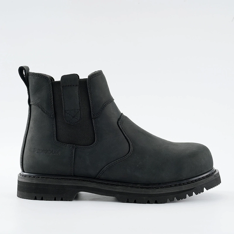 Chaussures de travail d'extérieur en cuir Crazy Horse Goodyear Chelsea anti-perçage pour hommes