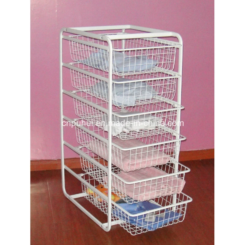 6 Layer Wire Drawer Organizer Clothes Storage Holder (LJ4019)