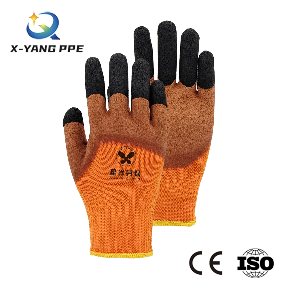 7g Looped Terry Napping Latex Foam 3/4 Half Coated Finger Reinforce Labor Protection Work Working Industrial Construction Gloves