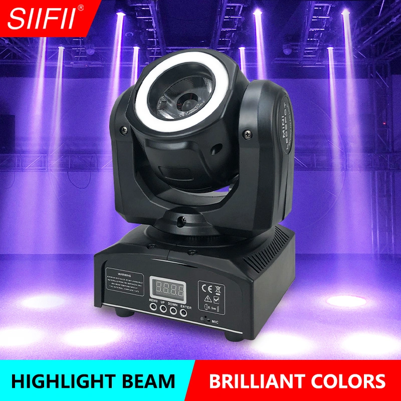 DJ Party Light 60W Professional Stage Light Mini LED Moving Head Beam for Concert Event Mobile DJ KTV